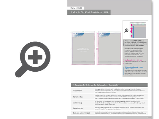Product Bild briefpapier_din_a5__2_1_farbig_(vorderseite__2_sonderfarben_hks___r__ckseite__1_sonderfarbe_hks)